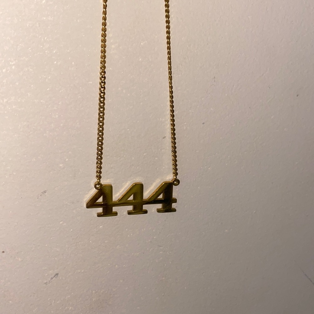 Gold 444 Pendant Necklace - Women's Jewelry